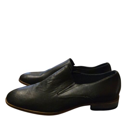 Modern Fiction Black Leather Oxfords Accent 11.5 Preppy Old Money Collegiate - Picture 6 of 13